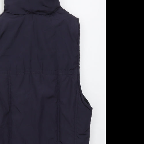 Exhibit Womens Blue   Gilet Coat Size 12  Zip