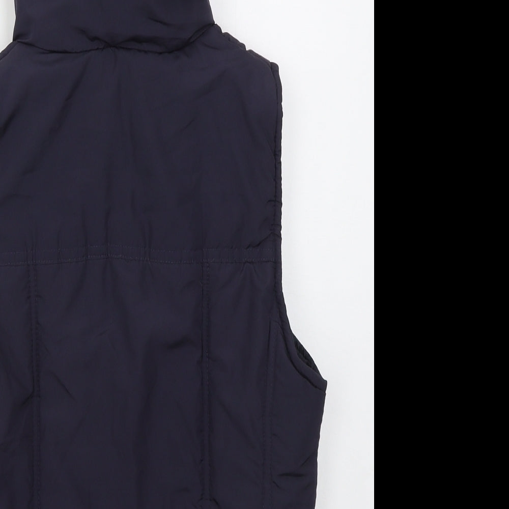 Exhibit Womens Blue   Gilet Coat Size 12  Zip