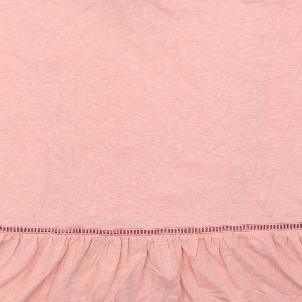 F&F Womens Pink  Cotton Basic T-Shirt Size 18 Crew Neck