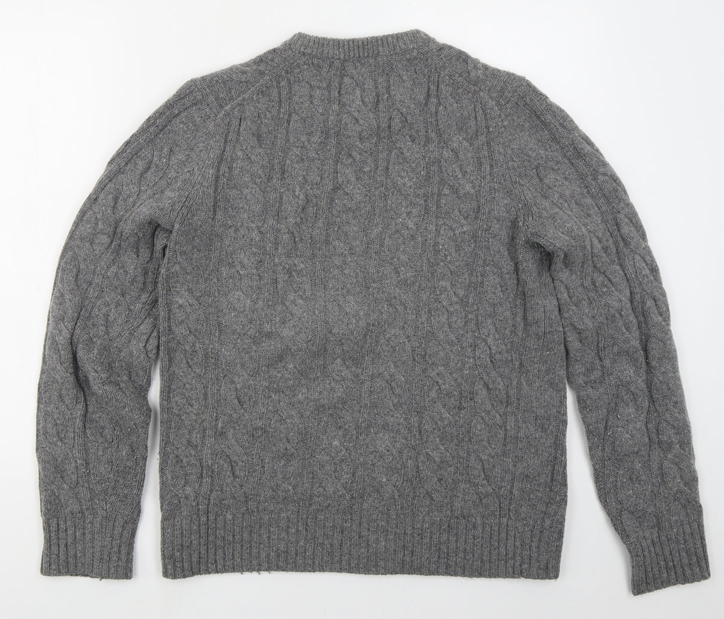 Gap Mens Grey Crew Neck  Wool Pullover Jumper Size M