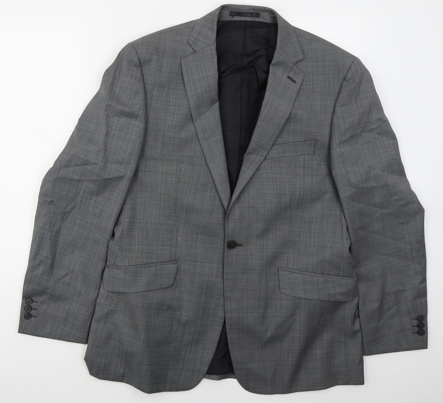 Jeff Banks Mens Grey  Wool Jacket Suit Jacket Size 42