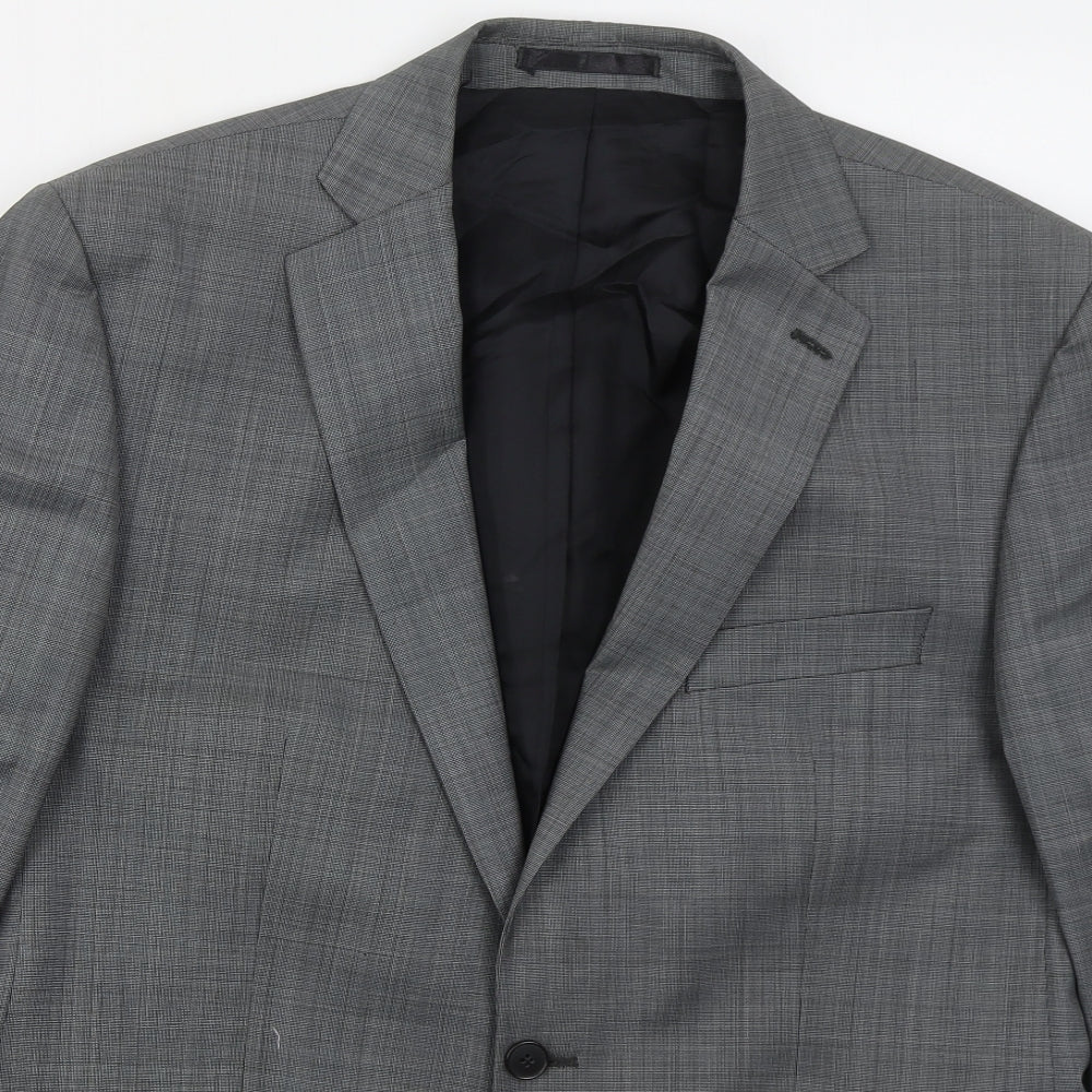Jeff Banks Mens Grey  Wool Jacket Suit Jacket Size 42