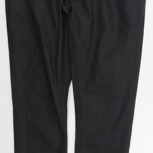Denim Co Womens Black  Cotton Trousers  Size 8 L28 in Regular Button