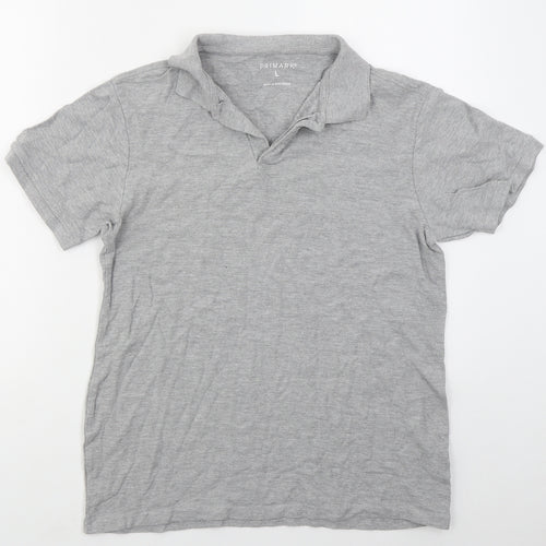 Primark Mens Grey  Cotton  Polo Size L Collared Pullover
