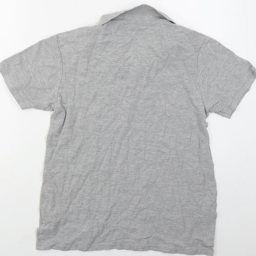 Primark Mens Grey  Cotton  Polo Size L Collared Pullover