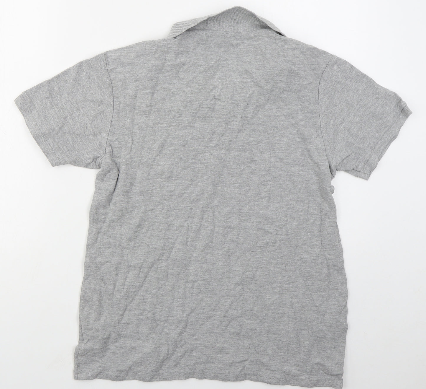 Primark Mens Grey  Cotton  Polo Size L Collared Pullover