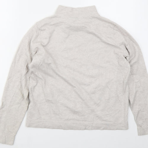 Betty Barclay Womens Grey Mock Neck  Acrylic Pullover Jumper Size M