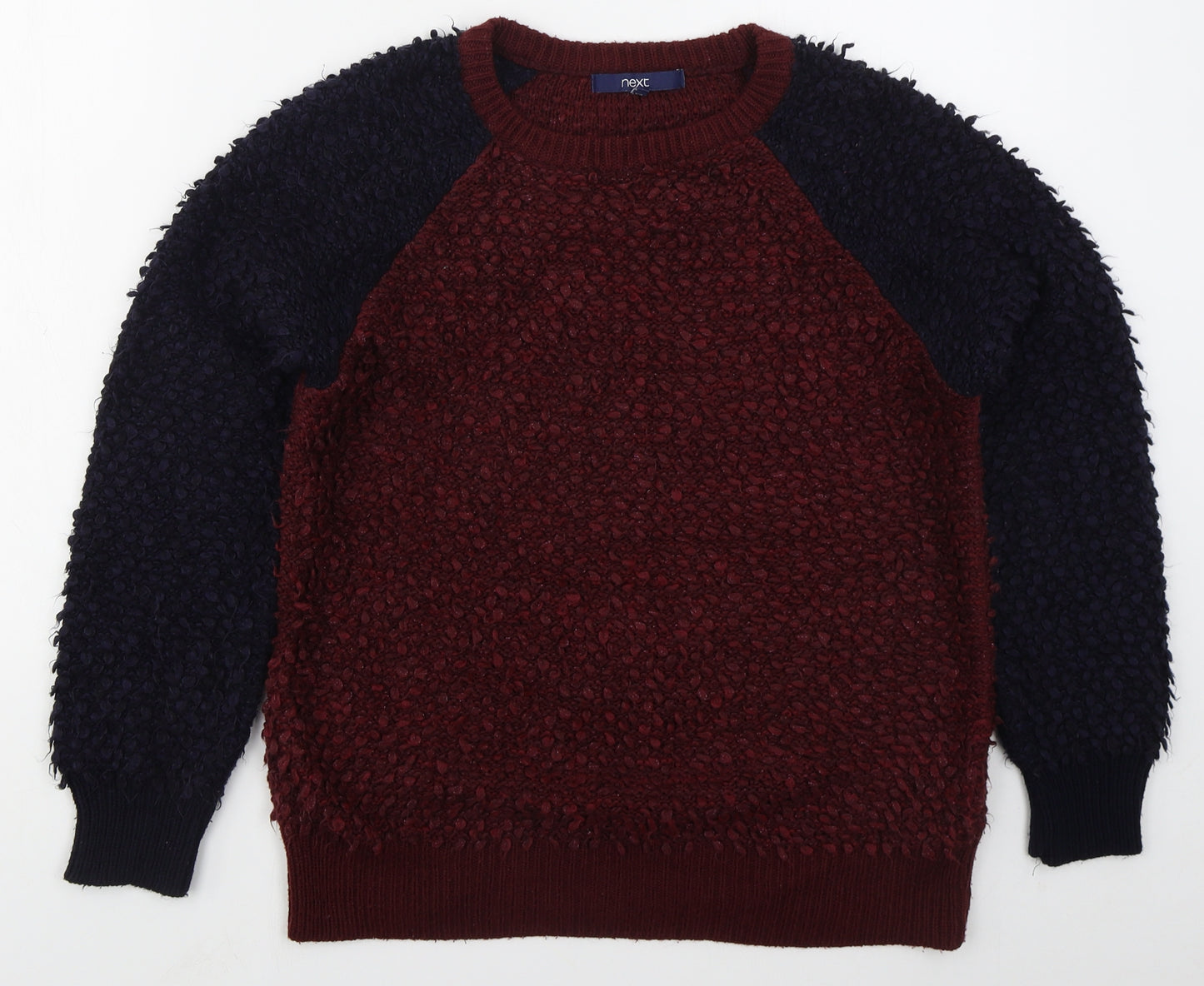 NEXT Womens Red Crew Neck  Acrylic Pullover Jumper Size 6