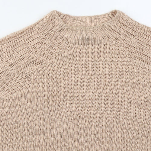 H&M Womens Pink Crew Neck  Acrylic Pullover Jumper Size L