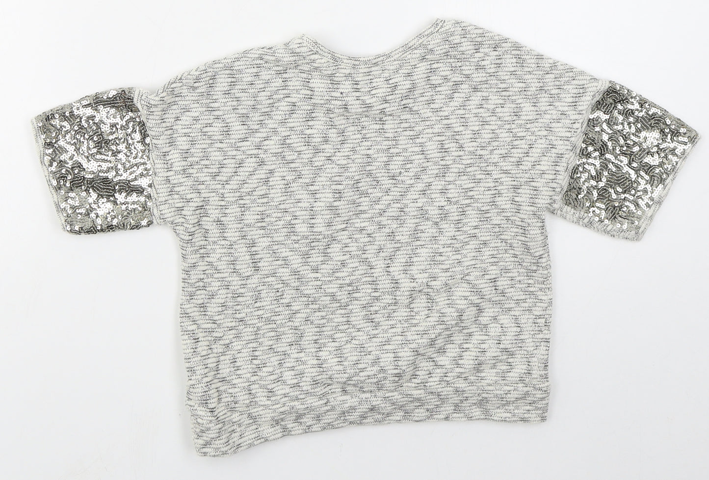 George Girls Grey  Cotton Pullover Sweatshirt Size 5-6 Years  Pullover