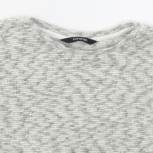 George Girls Grey  Cotton Pullover Sweatshirt Size 5-6 Years  Pullover
