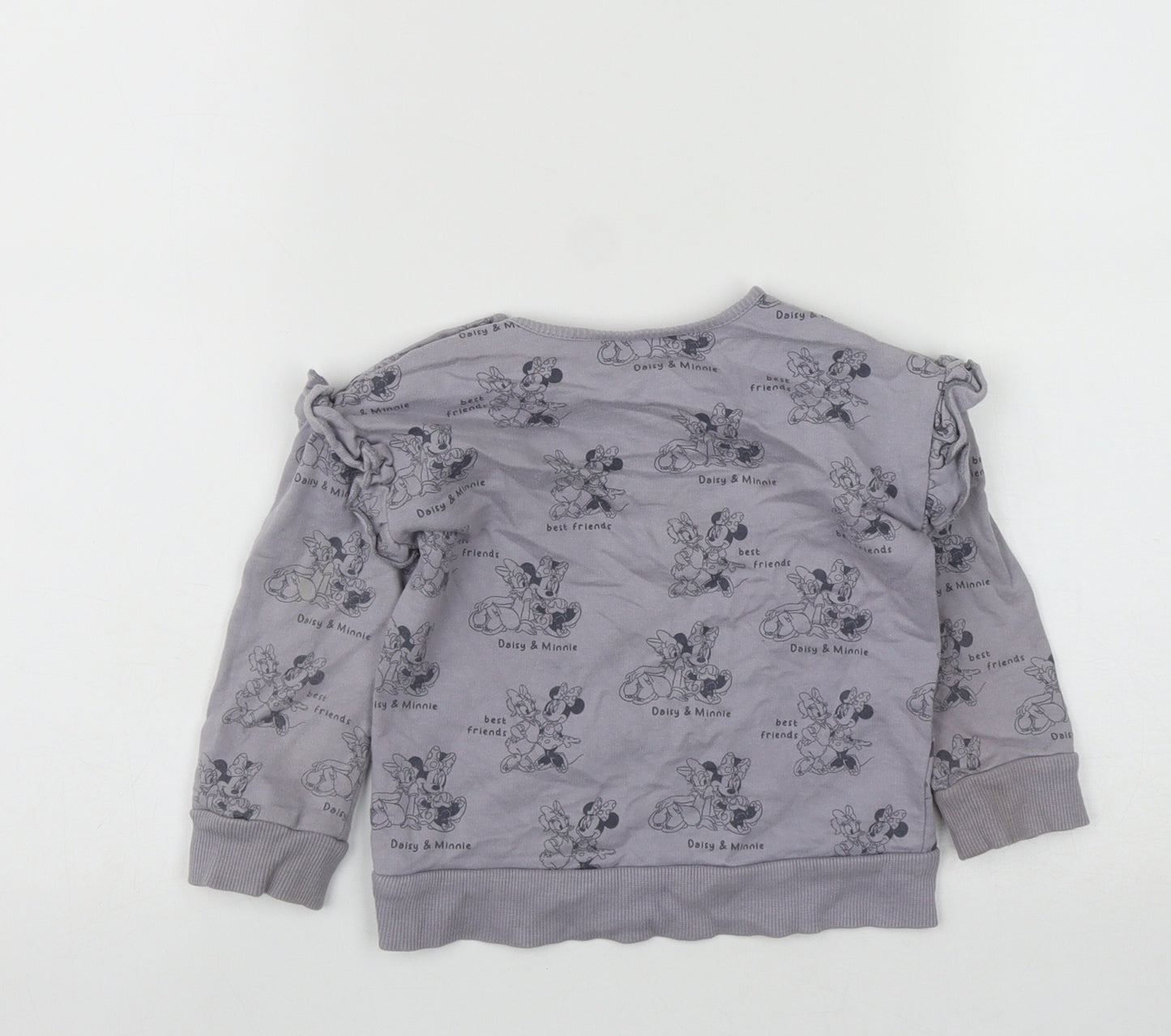 George Girls Grey  Cotton Pullover Jumper Size 12-18 Months  Snap - Minnie & Daisy