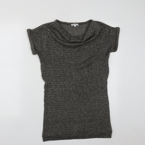 ValleyGirl Womens Brown Cowl Neck  Polyester Pullover Jumper Size XS