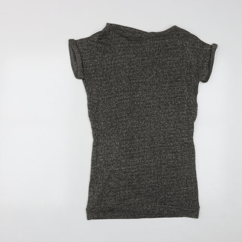ValleyGirl Womens Brown Cowl Neck  Polyester Pullover Jumper Size XS