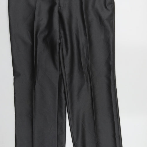 Daniel Grahame Mens Grey  Polyester Trousers  Size 34 in L31 in Regular Zip