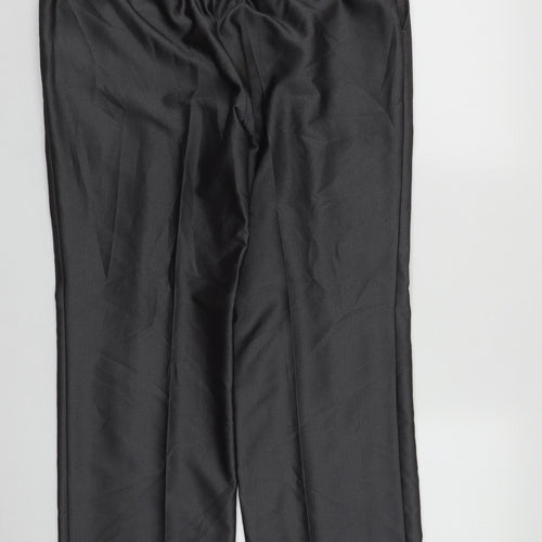 Daniel Grahame Mens Grey  Polyester Trousers  Size 34 in L31 in Regular Zip