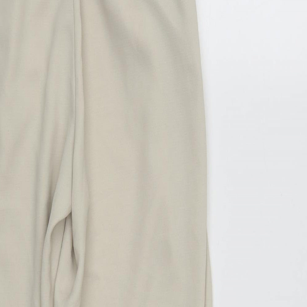 Zara Womens Beige  Polyester Trousers  Size S L25 in Regular Drawstring