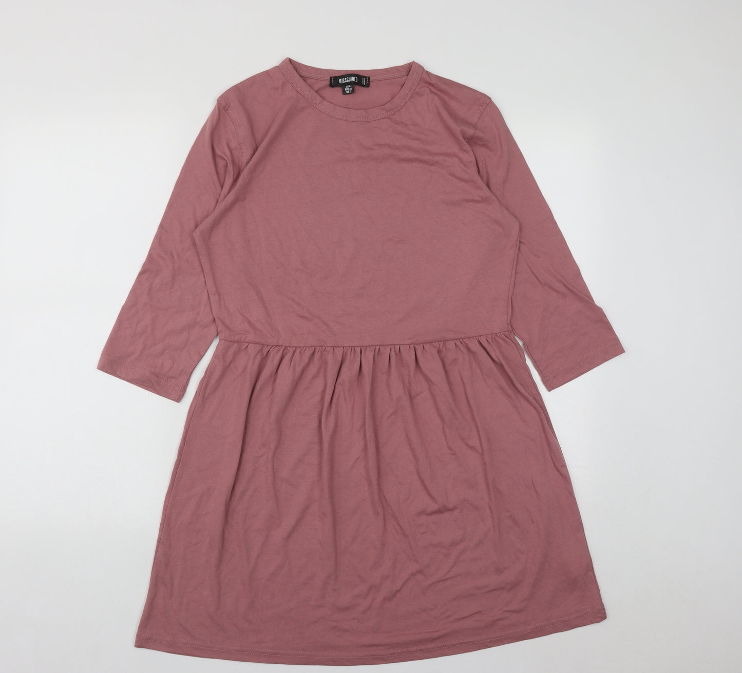 Missguided Womens Pink  Polyester Fit & Flare  Size 6