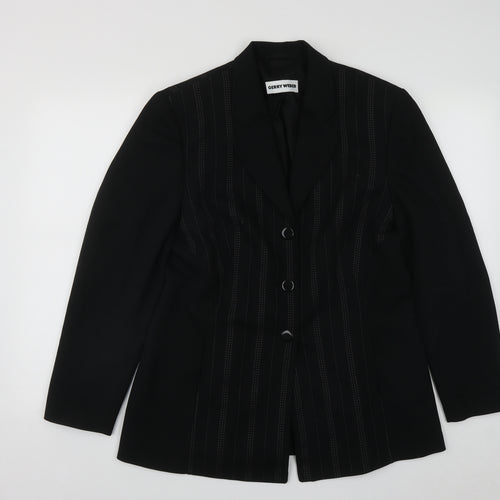 Gerry Weber Womens Black   Jacket  Size 14  Button