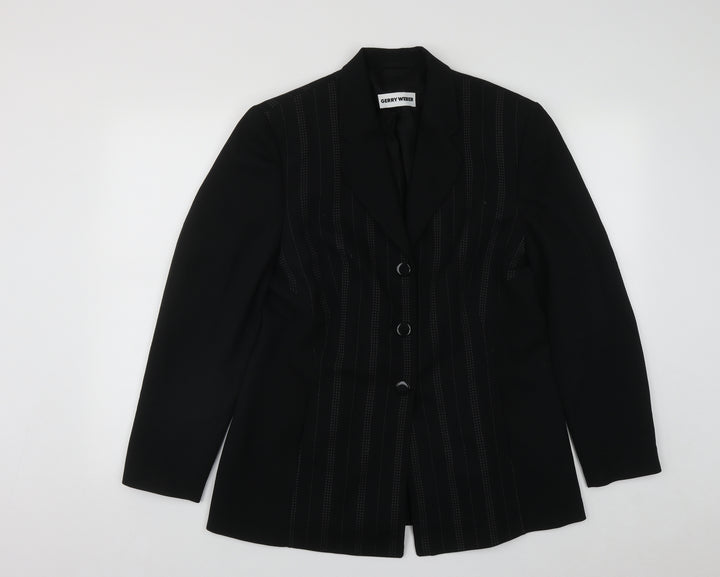 Gerry Weber Womens Black Jacket Size 14 Button
