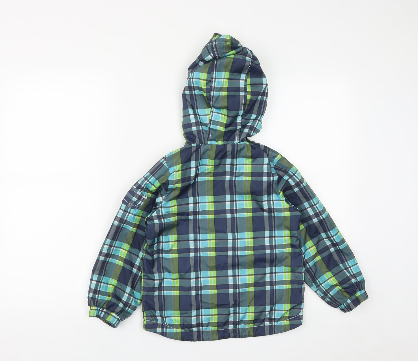 Oshkosh Boys Multicoloured Plaid  Rain Coat Coat Size 6 Years  Zip