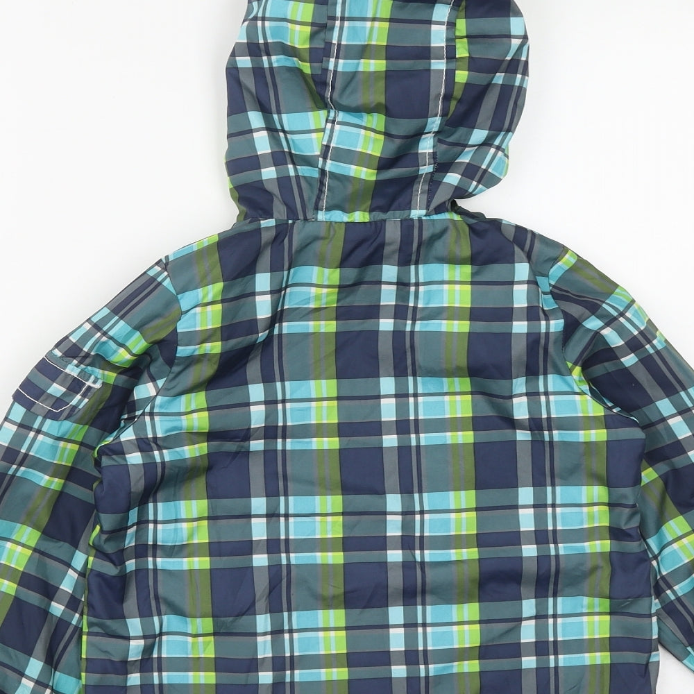 Oshkosh Boys Multicoloured Plaid  Rain Coat Coat Size 6 Years  Zip