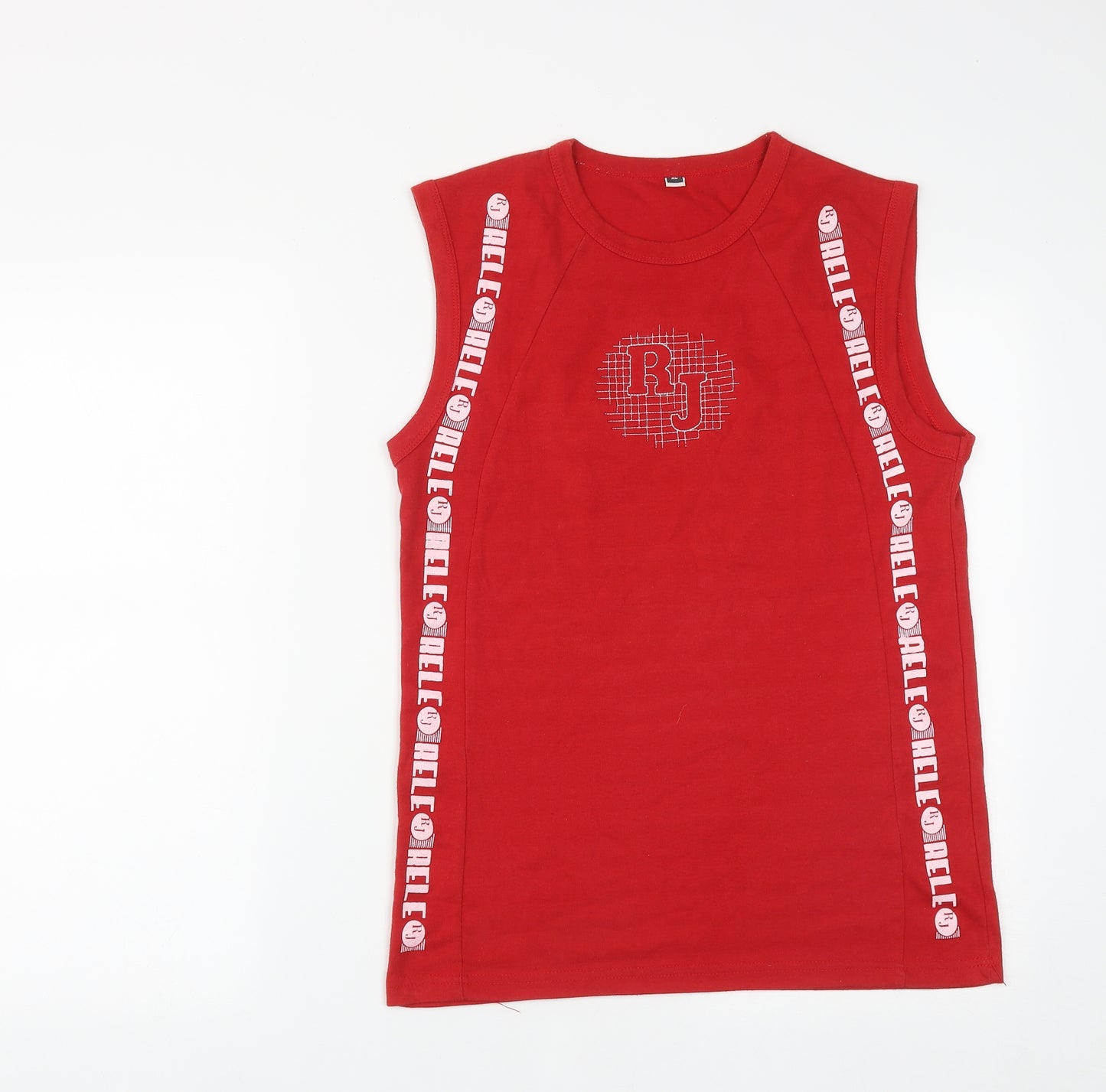 RJ  Mens Red  Cotton Basic T-Shirt Size XL Round Neck