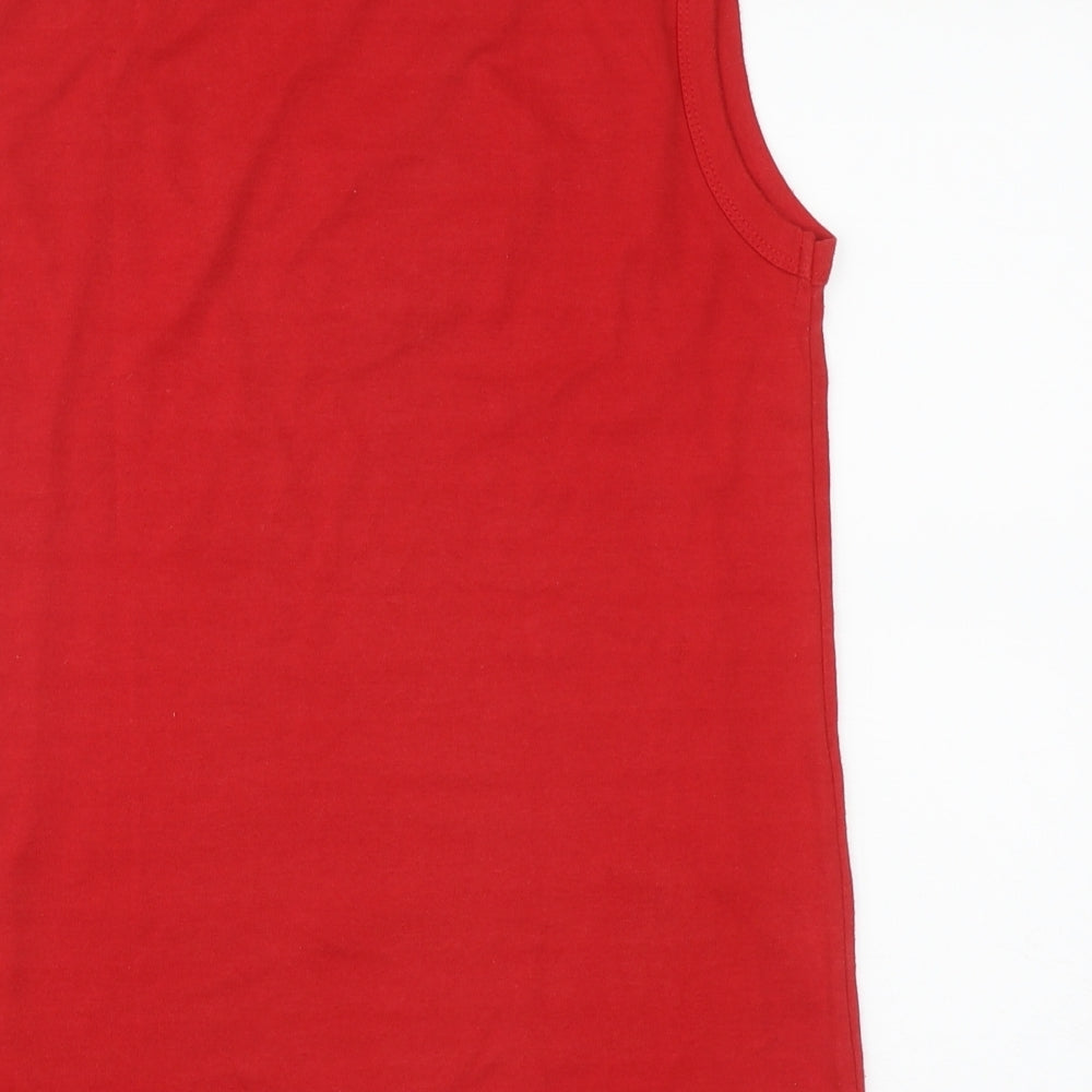 RJ  Mens Red  Cotton Basic T-Shirt Size XL Round Neck