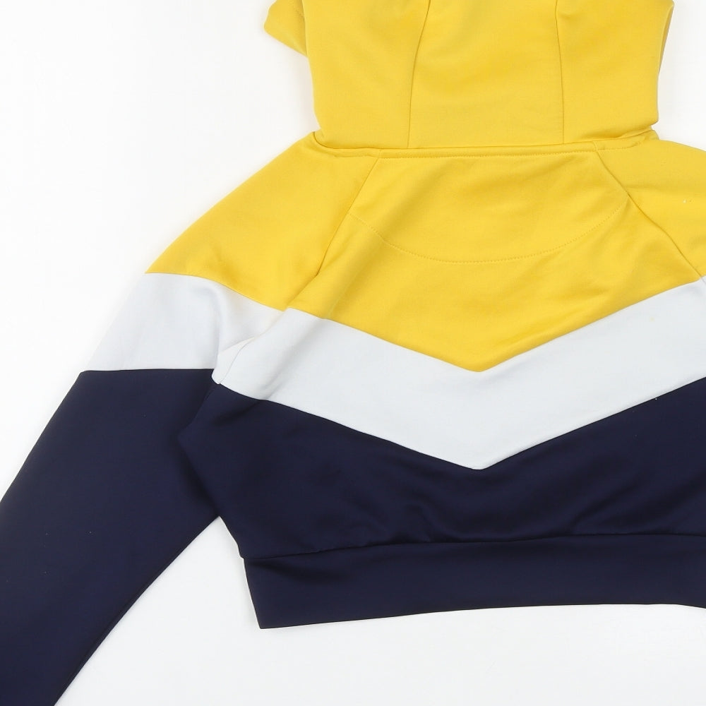 SikSilk Womens Multicoloured  Polyester Pullover Hoodie Size 8  Drawstring