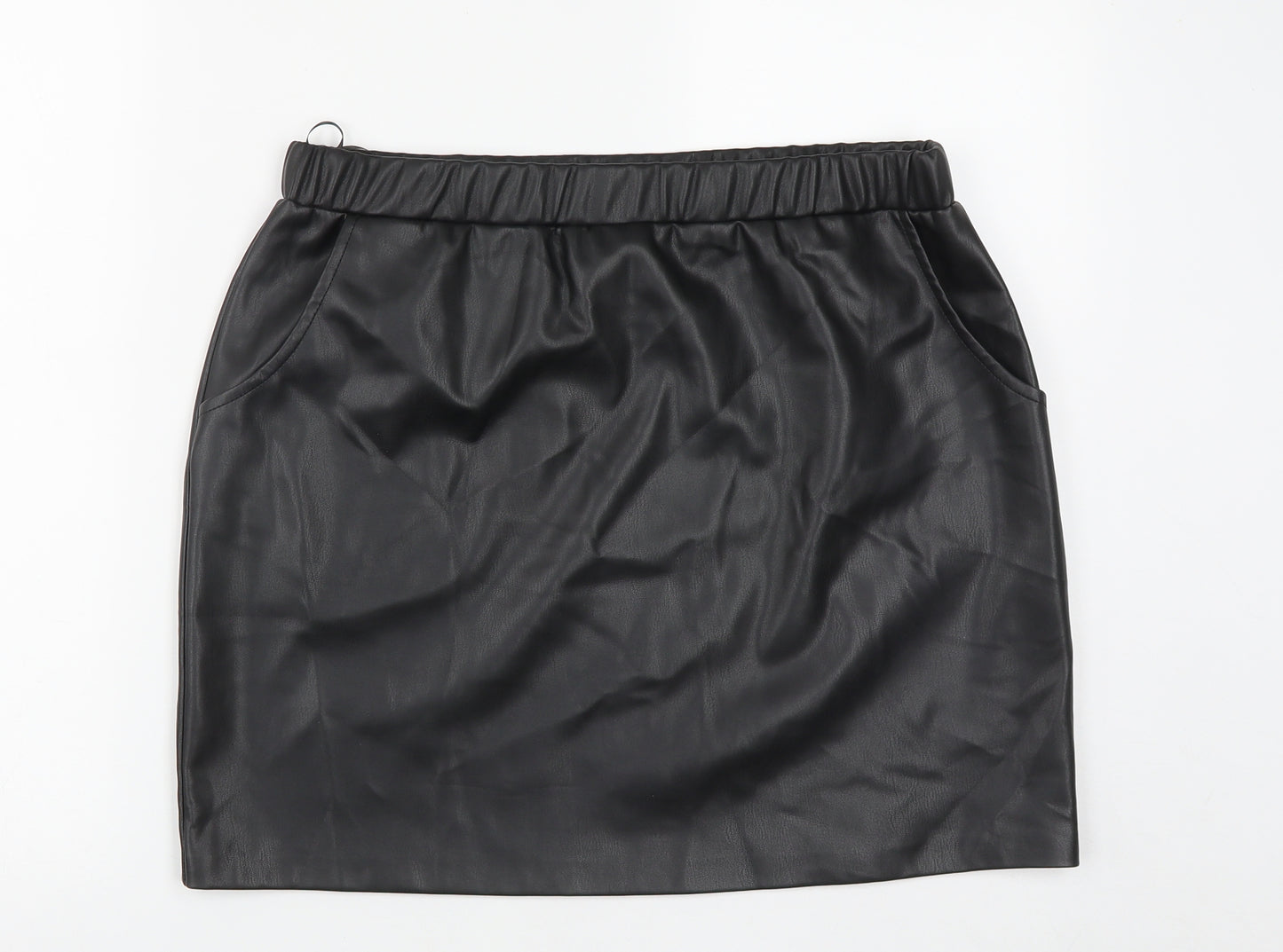 Dunnes Stores Womens Black  Polyester A-Line Skirt Size 8
