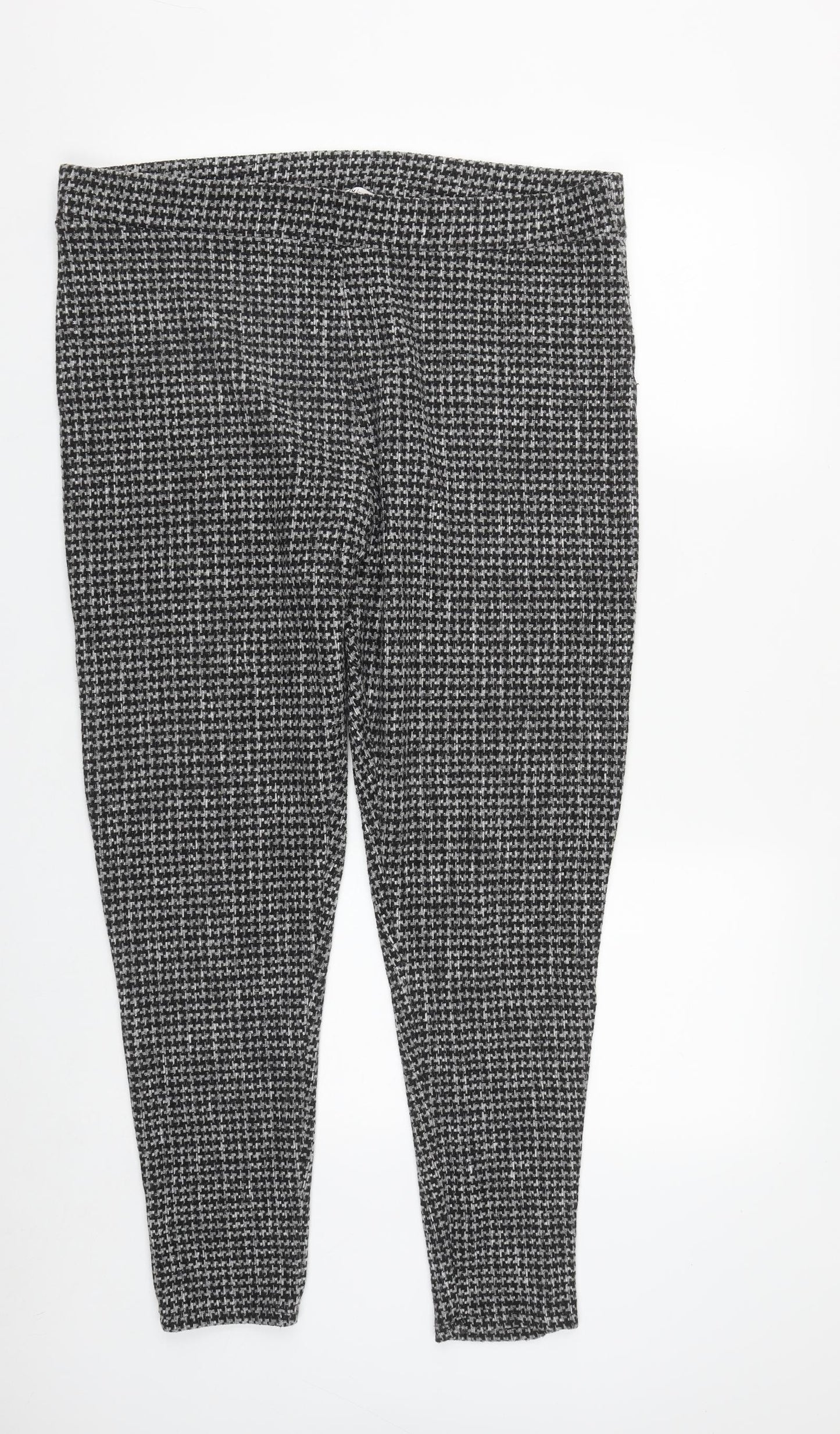 TU Womens Multicoloured Houndstooth Cotton Jegging Trousers Size 20 L27 in Regular