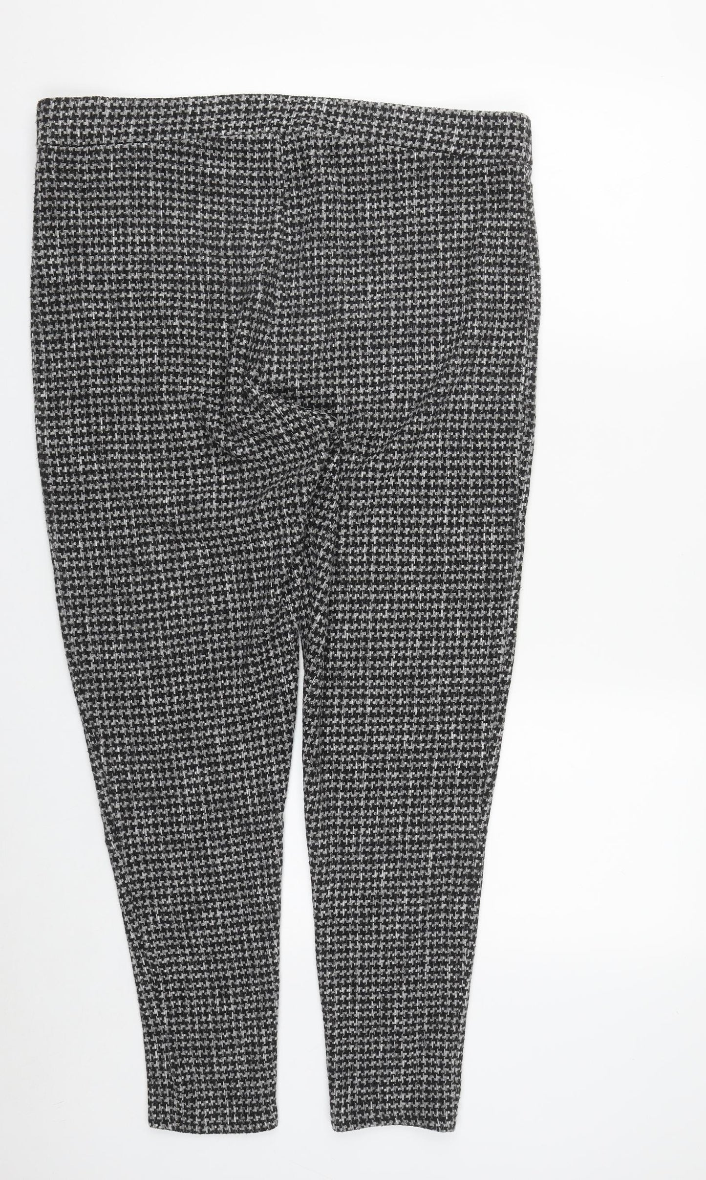 TU Womens Multicoloured Houndstooth Cotton Jegging Trousers Size 20 L27 in Regular