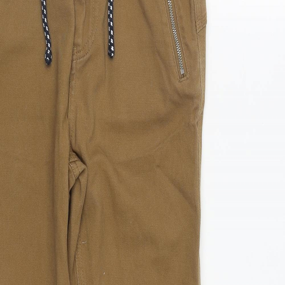 Matalan Boys Brown  Cotton Dress Pants Trousers Size 10 Years L24 in Regular Drawstring