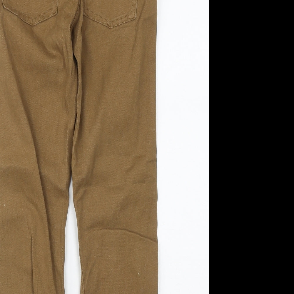 Matalan Boys Brown  Cotton Dress Pants Trousers Size 10 Years L24 in Regular Drawstring
