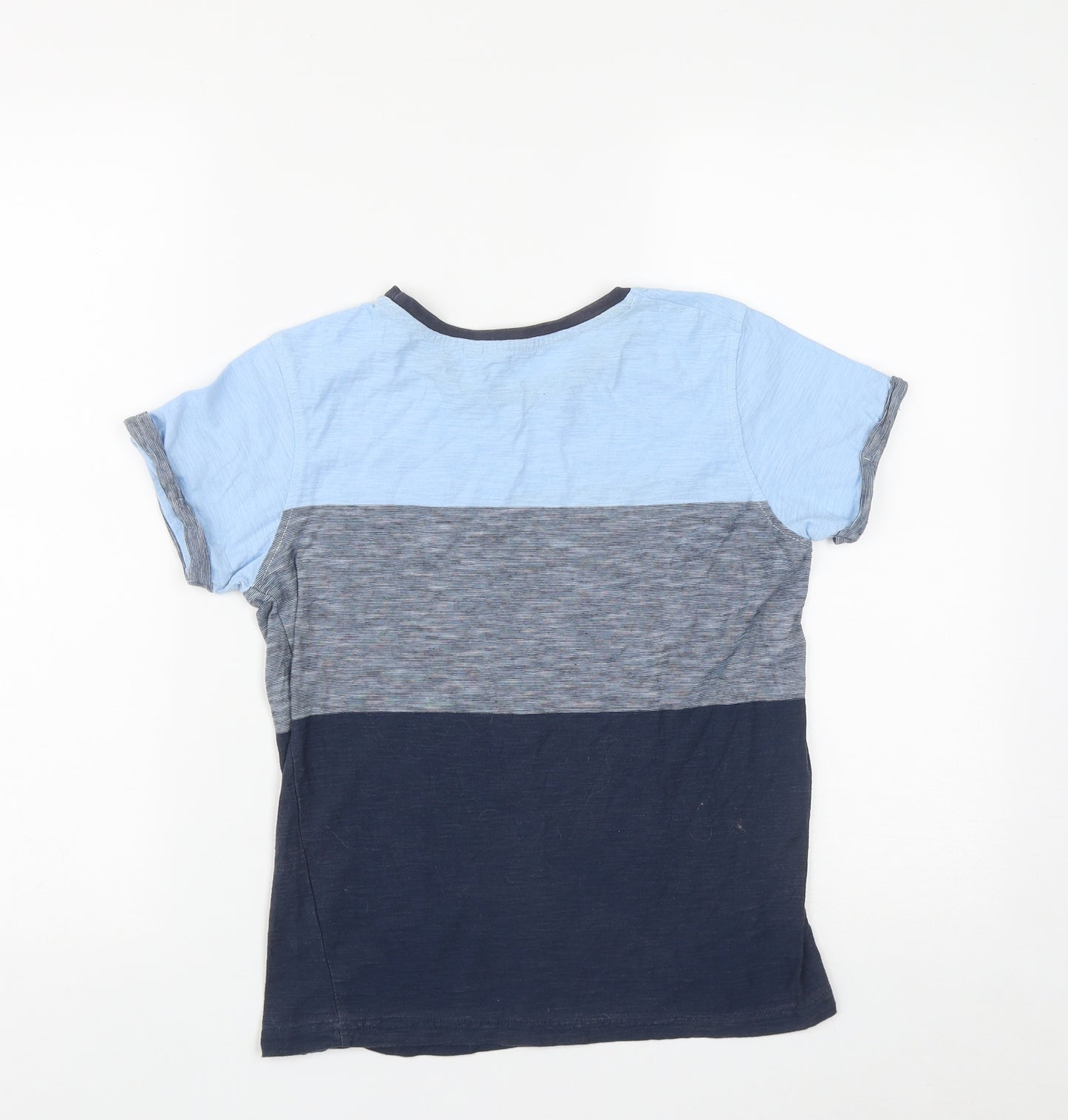 George Boys Blue  Cotton Basic T-Shirt Size 11-12 Years Round Neck