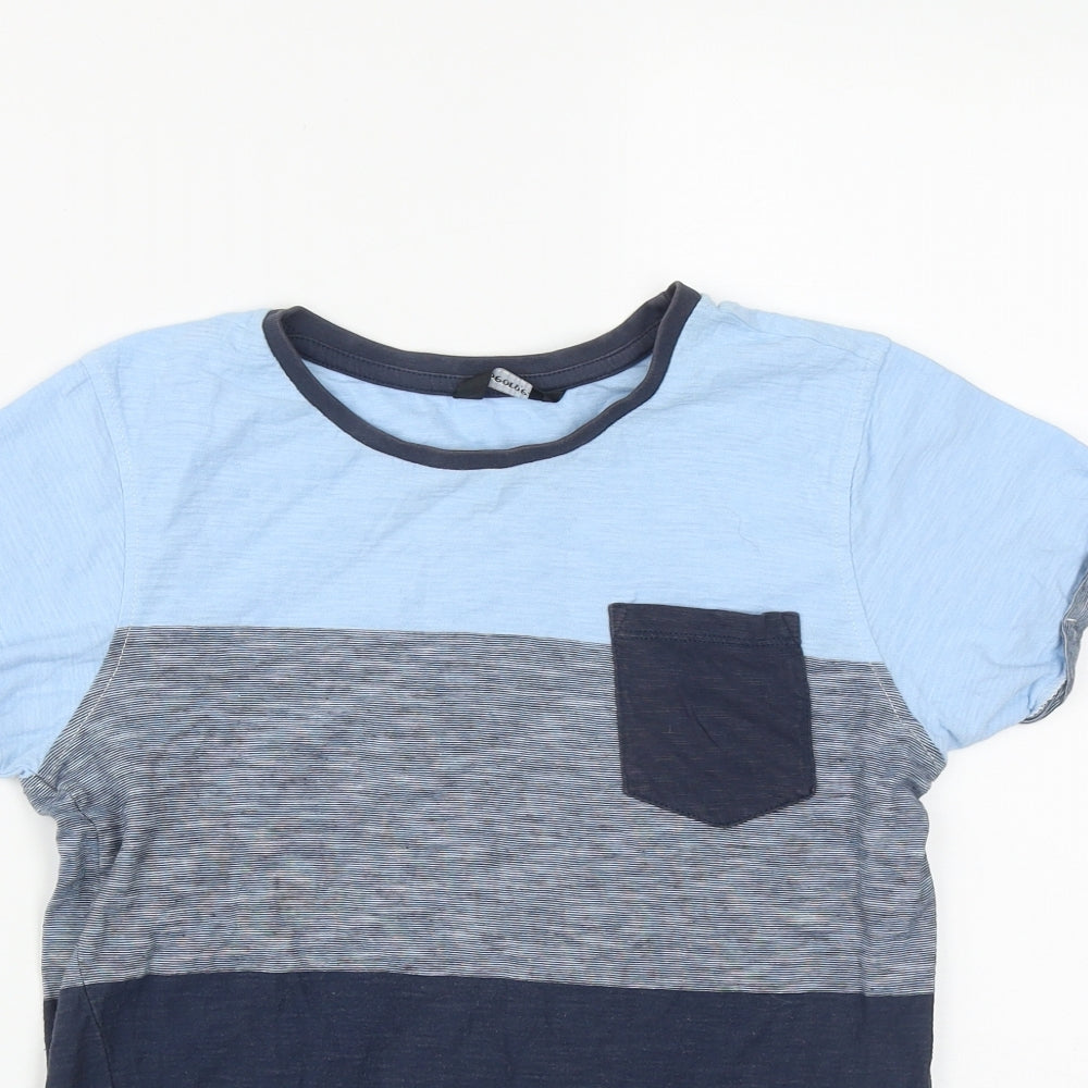 George Boys Blue  Cotton Basic T-Shirt Size 11-12 Years Round Neck
