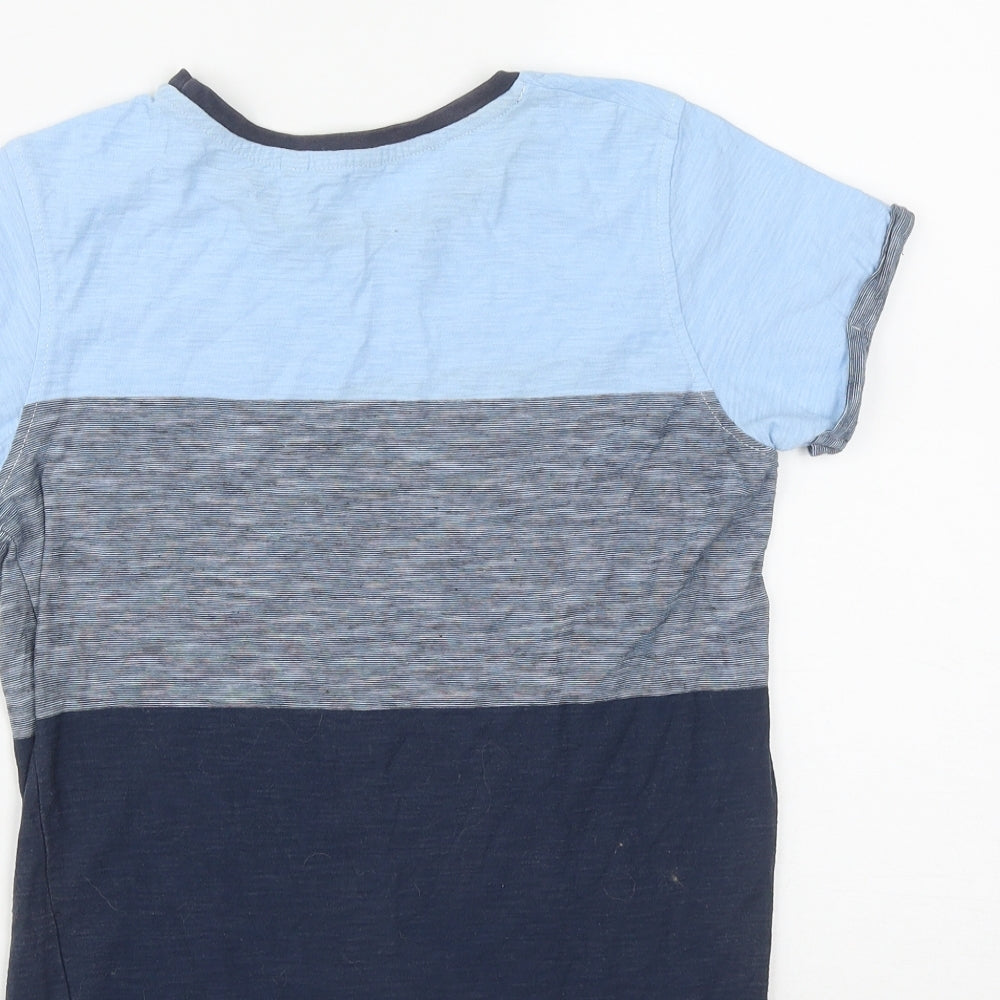 George Boys Blue  Cotton Basic T-Shirt Size 11-12 Years Round Neck