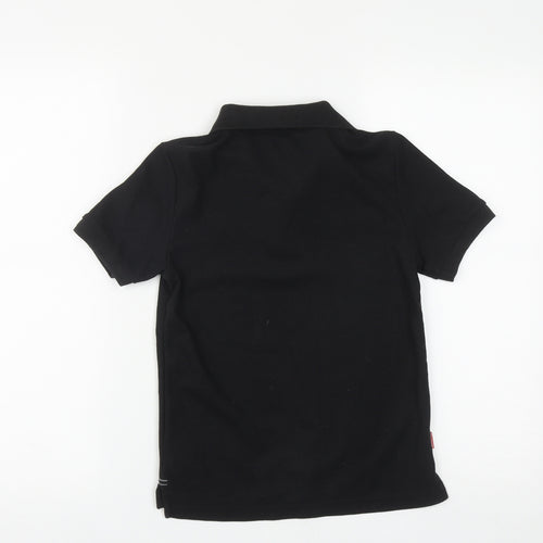 Slazenger Boys Black  Polyester Basic Polo Size 9-10 Years Collared Button
