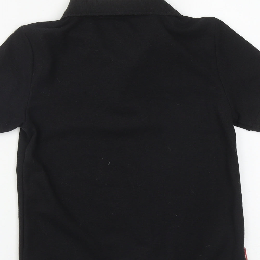 Slazenger Boys Black  Polyester Basic Polo Size 9-10 Years Collared Button