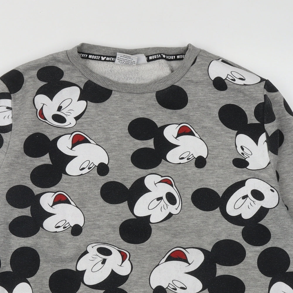 Priamrk Womens Grey  Cotton Pullover Sweatshirt Size XS   - Mickey Mouse