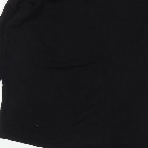 Paramour Womens Black V-Neck  Viscose Pullover Jumper Size S