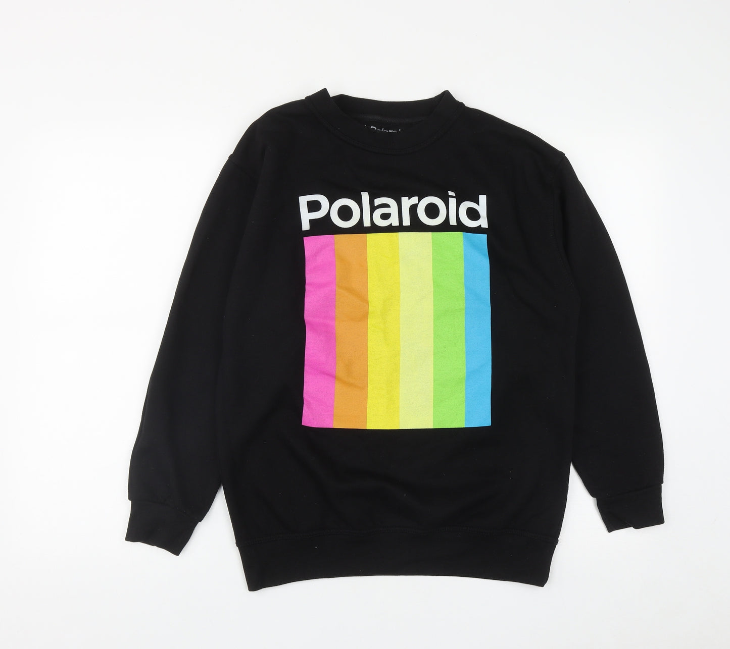 Polaroid Mens Black  Cotton Pullover Sweatshirt Size S