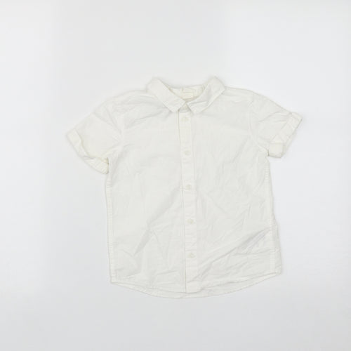 H&M Boys White  Cotton Basic Button-Up Size 2 Years Collared Button