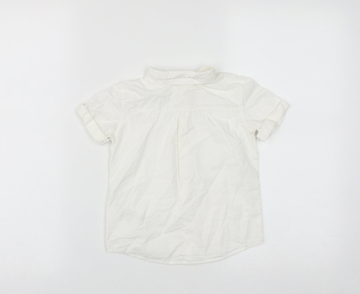 H&M Boys White  Cotton Basic Button-Up Size 2 Years Collared Button