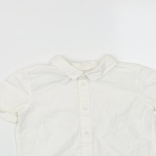 H&M Boys White  Cotton Basic Button-Up Size 2 Years Collared Button