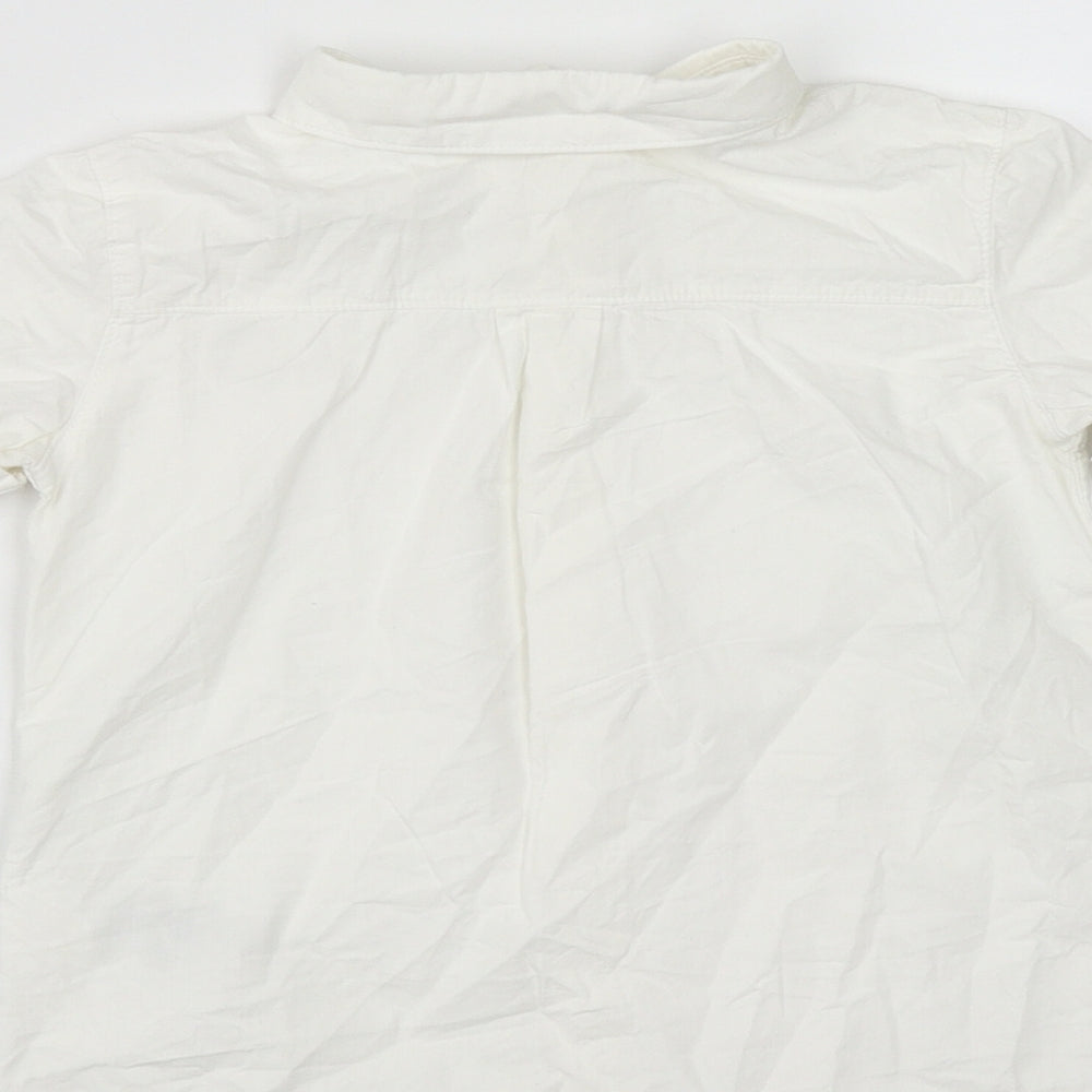 H&M Boys White  Cotton Basic Button-Up Size 2 Years Collared Button