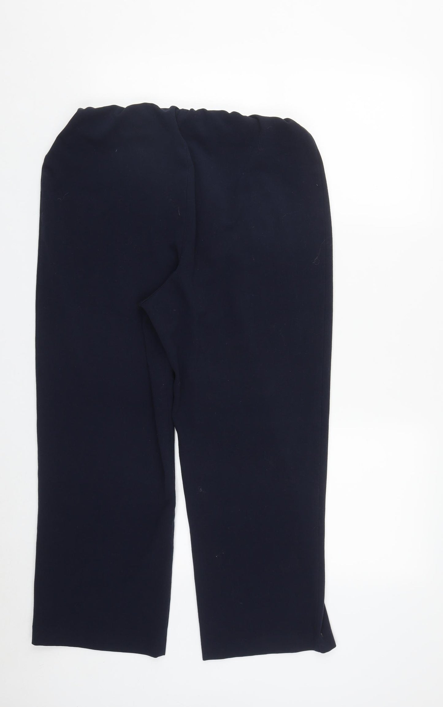 Isle Womens Blue  Polyester Trousers  Size 12 L26 in Regular