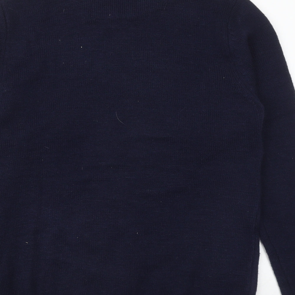 Primark Mens Blue Round Neck  Acrylic Pullover Jumper Size XS   - Christmas Jumper