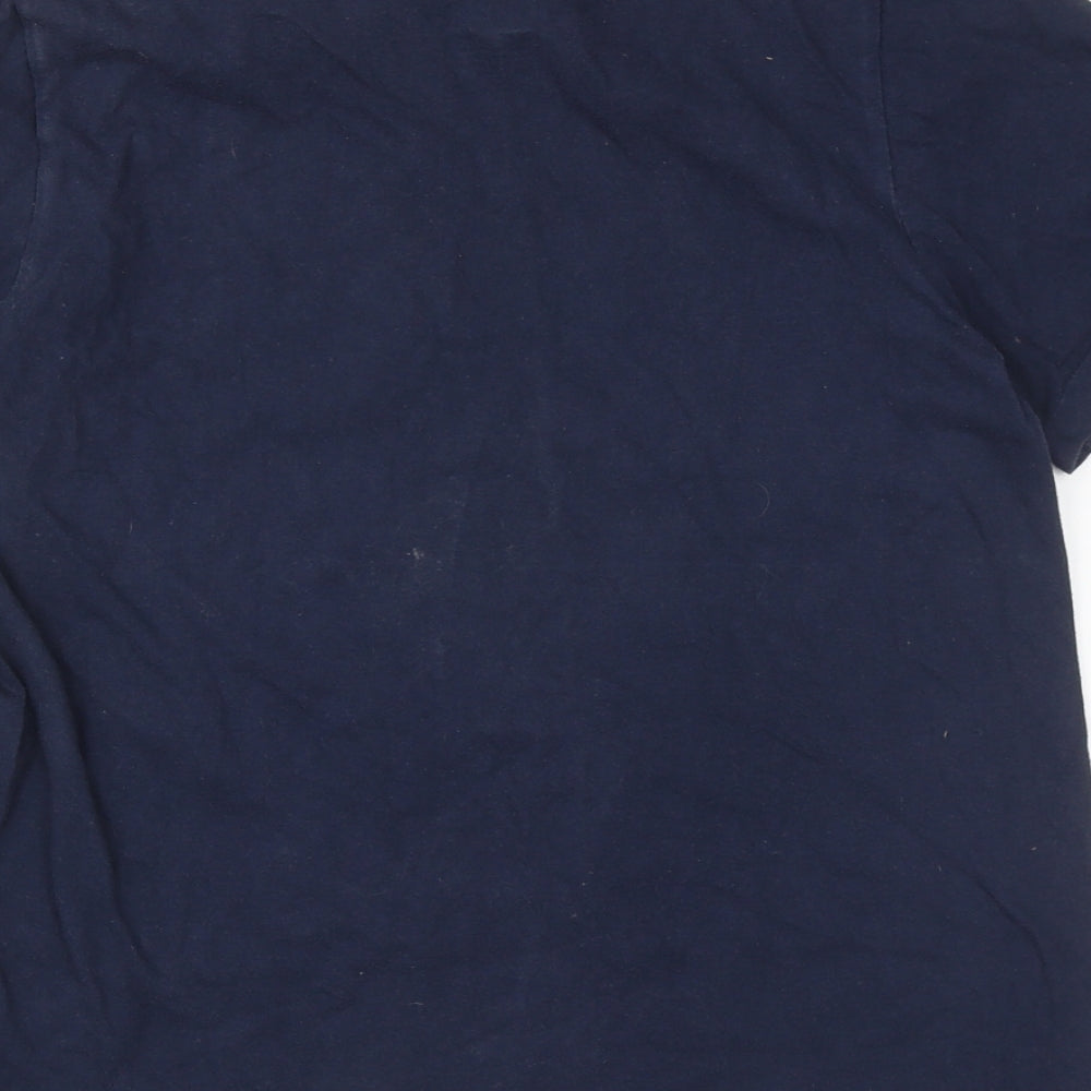 Nike Boys Blue  Cotton Basic T-Shirt Size 12-13 Years Round Neck