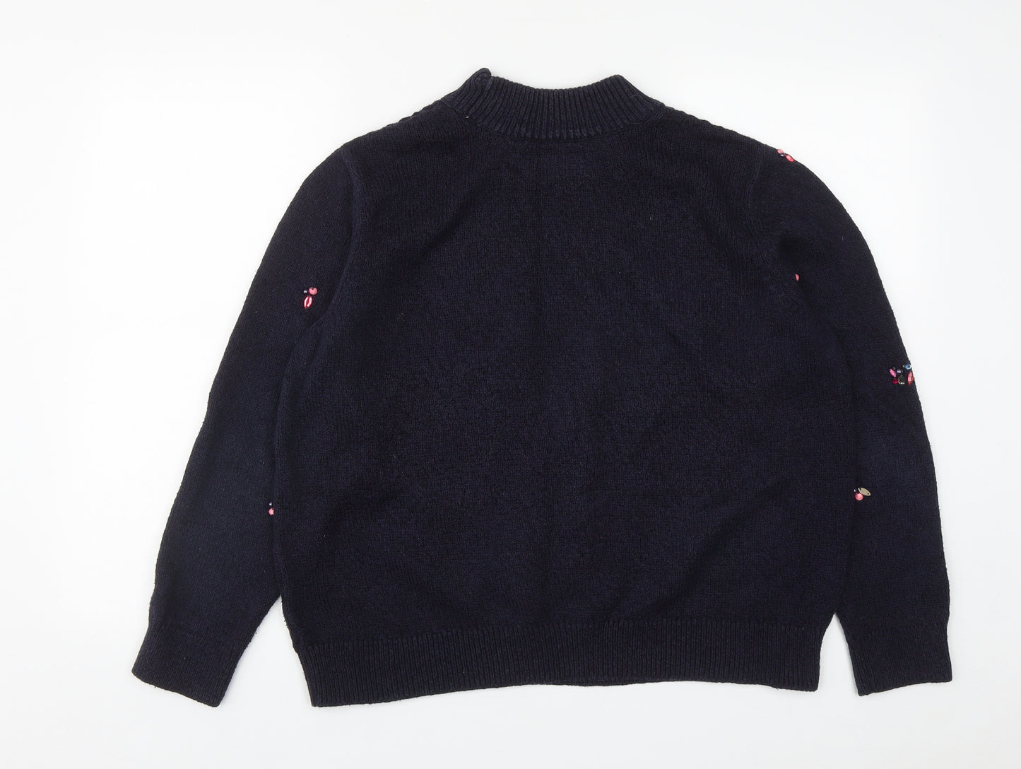 Marks and Spencer Mens Blue Round Neck  Acrylic Pullover Jumper